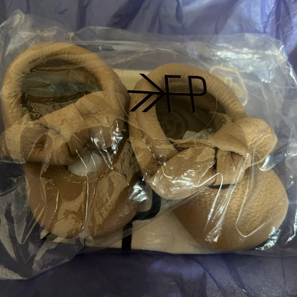 Freshly Picked Tan Baby Moccasins